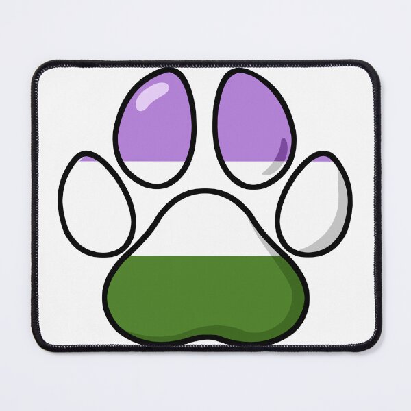 Item preview, pride - genderqueer pawprint designed and sold by Official Legacy and Dameni Fan Art.