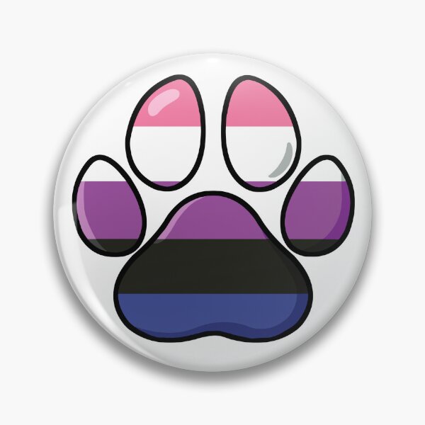 Item preview, pride - genderfuild pawprint  designed and sold by Official Legacy and Dameni Fan Art.