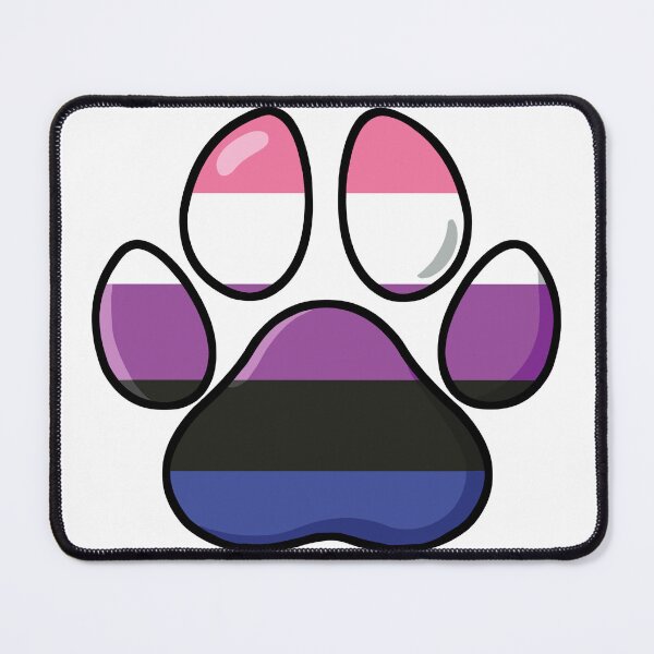 Item preview, pride - genderfuild pawprint designed and sold by Official Legacy and Dameni Fan Art.