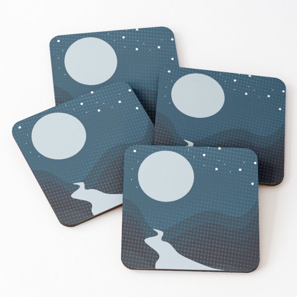 Item preview, Minimalist Mountain and Moon Nightscape designed and sold by mariumah.
