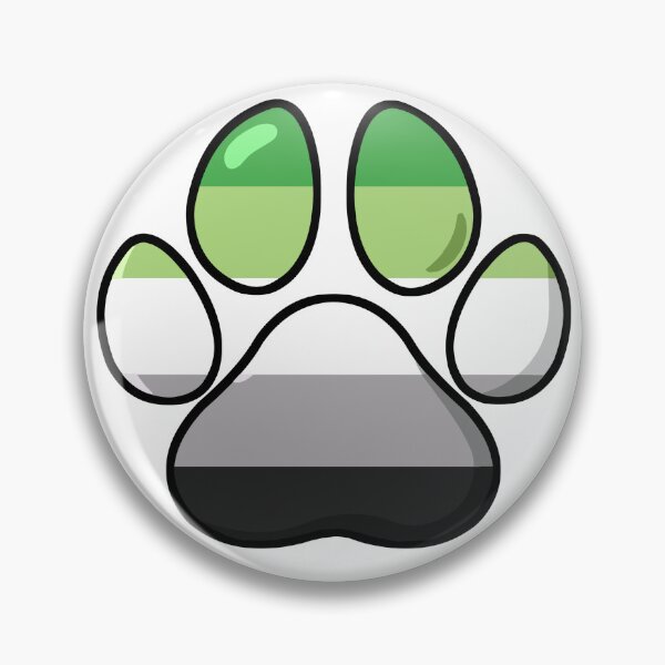 Item preview, pride - aromantic pawprint designed and sold by Official Legacy and Dameni Fan Art.