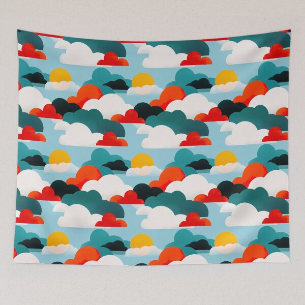 Item preview, Bold Abstract Sky Cloud Pattern designed and sold by Wall Hues.