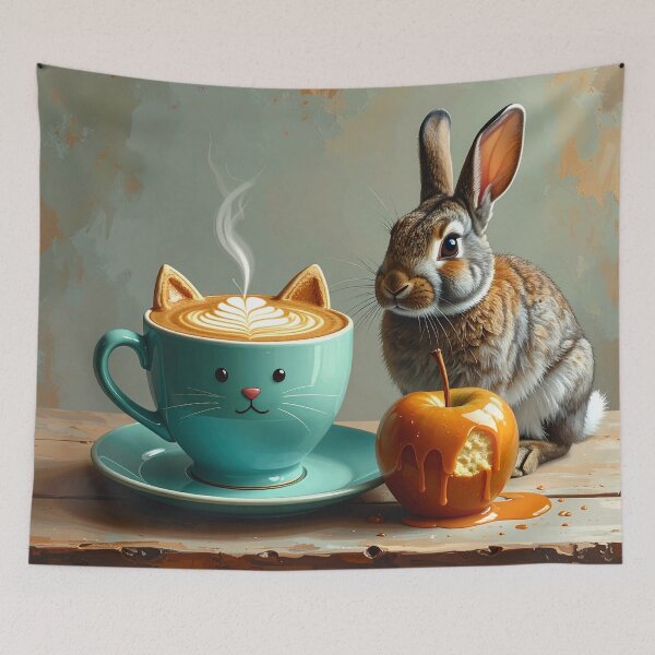 Item preview, Bunny Kitty Coffee designed and sold by bloomingvine.