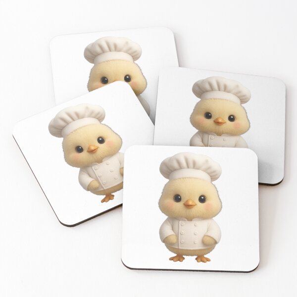 Item preview, Cute Fluffy Chef Chick | Kawaii Animal Art designed and sold by Moons Studio.