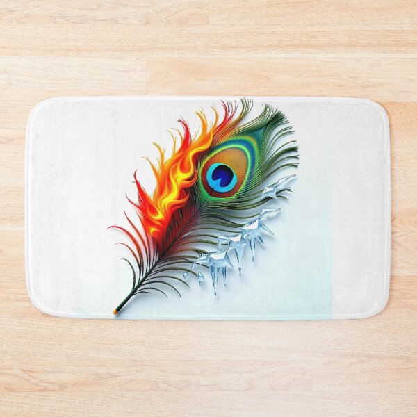 Item preview, Fire and Ice Peacock Feather  designed and sold by Sharon Schwalbe.