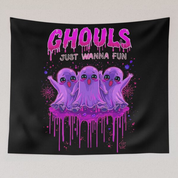 Item preview, Ghouls Just Wanna Have Fun – Cute Neon Ghosts Halloween Design designed and sold by snoezelstudio.