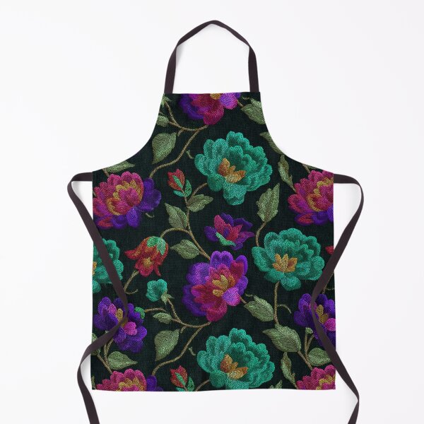 Item preview, Artistic Fresh Floral Embroidery For Boho Decor designed and sold by RoyalStarsPatts.