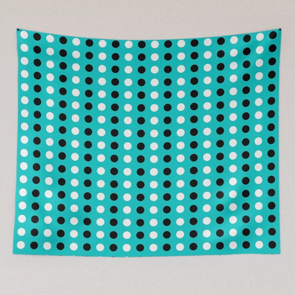 Item preview, Black and white Polka Dots  (Dark Turquoise) designed and sold by POLKAIWERX.