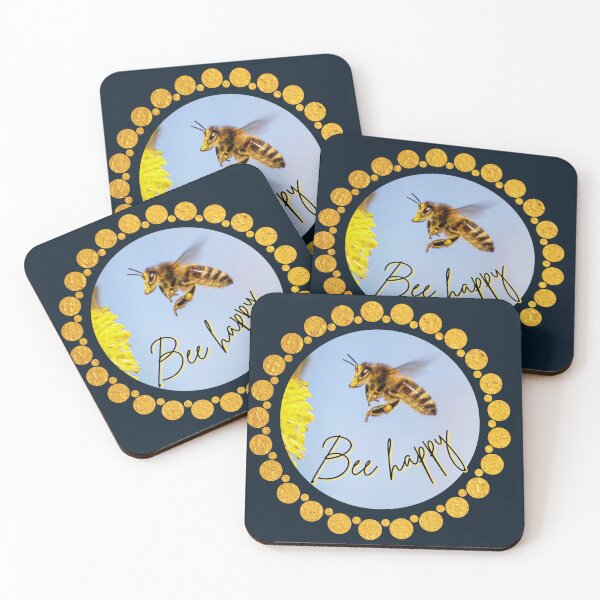 Item preview, Gift for beekeepers, bee approaching, be happy designed and sold by Katja LebenFreude.