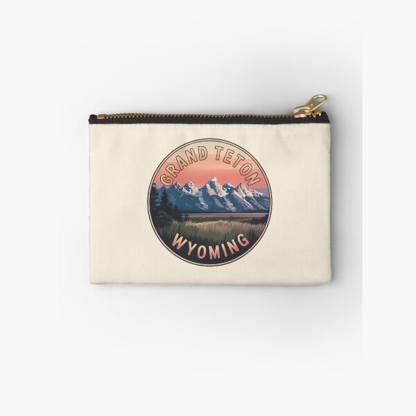 Item preview, Retro Sunset Grand Teton Mountain Wyoming Sticker designed and sold by Horizon Tales.