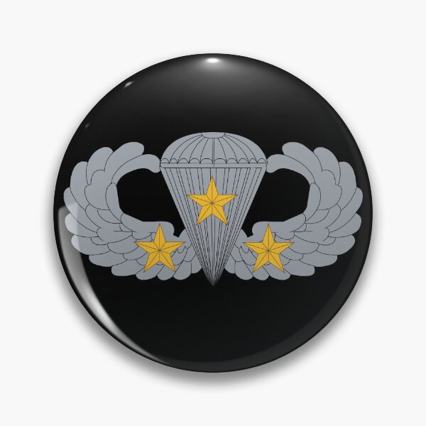 Item preview, Badge - Army - Parachutist - Basic - 3 Combat Star X 300 designed and sold by Military Insignia Products.
