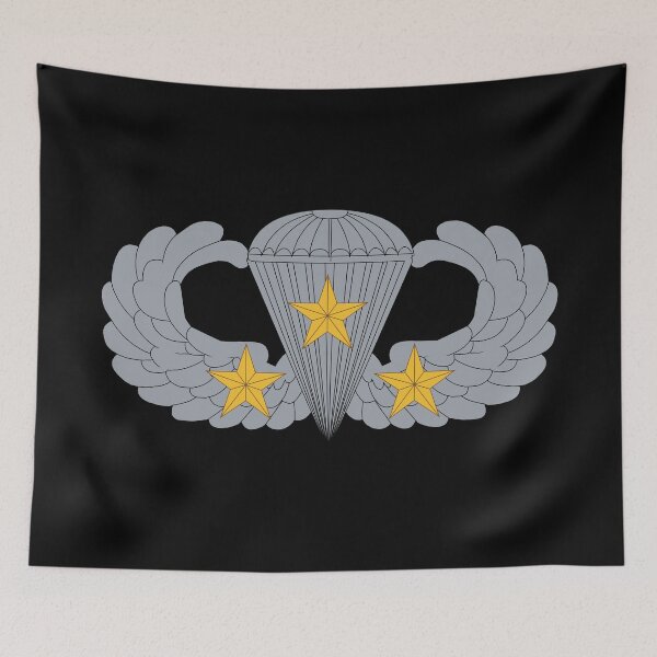 Item preview, Badge - Army - Parachutist - Basic - 3 Combat Star X 300 designed and sold by Military Insignia Products.
