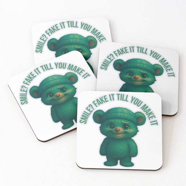 Item preview, Motivational Teddy Bear – Fake It Till You Make It designed and sold by D-T-Official.