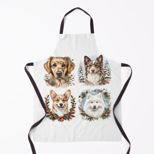 Item preview, Festive Aussie, Retriever, Corgi & Samoyed – Holiday Dogs Design designed and sold by GoxyVision.