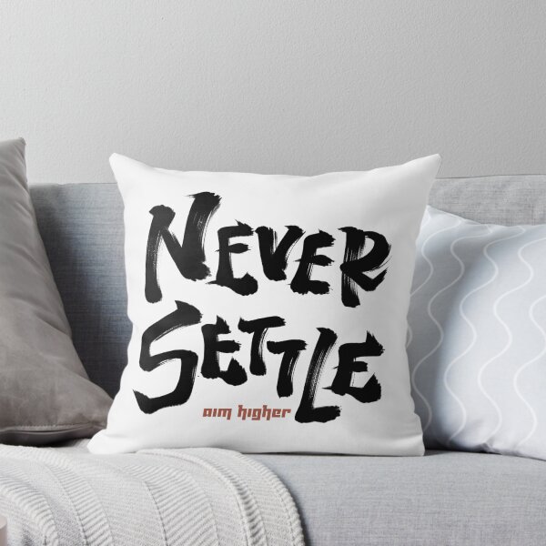 Item preview, Never settle aim higher Japanese style calligraphy art designed and sold by Necokite.