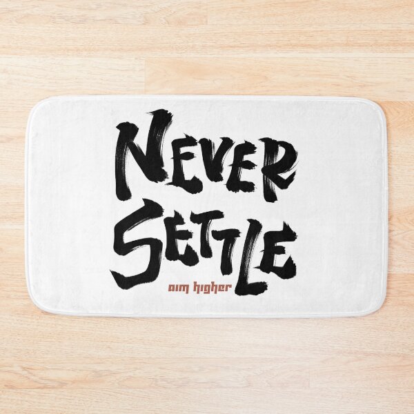 Item preview, Never settle aim higher Japanese style calligraphy art designed and sold by Necokite.