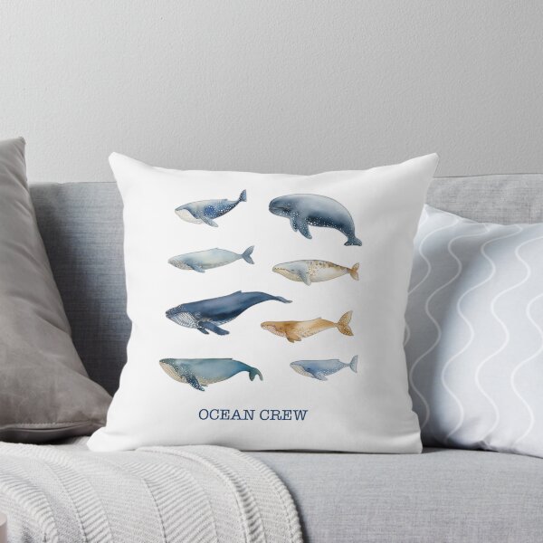 Artikelvorschau, Ocean Crew | Wale auf weißem Hintergrund entworfen und verkauft von StudioSalz.