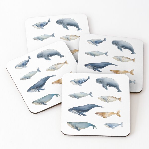 Item preview, Ocean Crew | Whales on a white background designed and sold by StudioSalz.