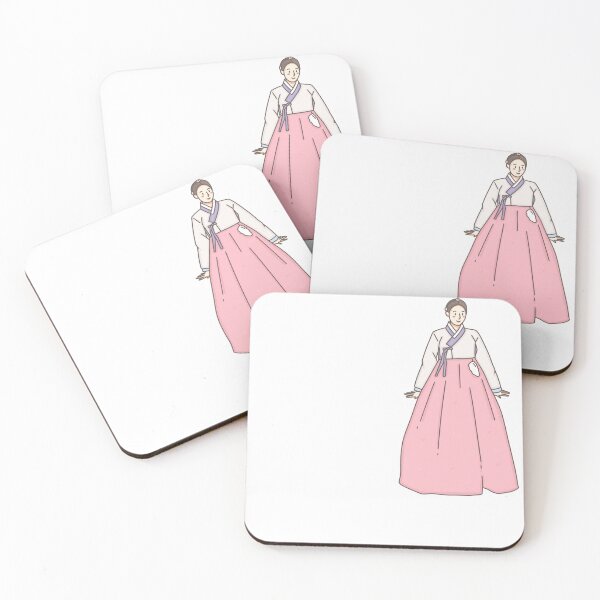 Item preview, Smiling Woman in Traditional Korean Dress Illustration designed and sold by niremme.