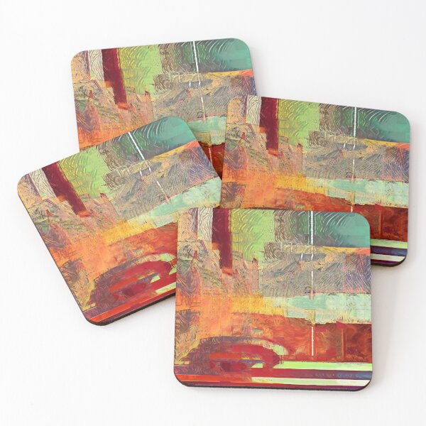 Item preview, Digital Glitch Cityscape: Abstract Neon Burst designed and sold by Hen-C-Art.