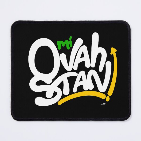 Item preview, Ovah Stan (Overstand) - White, Green, Gold (on black) designed and sold by Jiggy Creationz.