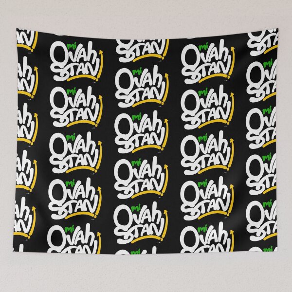 Item preview, Ovah Stan (Overstand) - White, Green, Gold (on black) designed and sold by Jiggy Creationz.