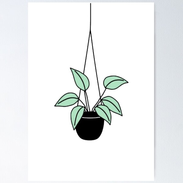 Artikelvorschau, Minimalistische Hängepflanzen-Linienkunst-Illustration entworfen und verkauft von CMdigit.