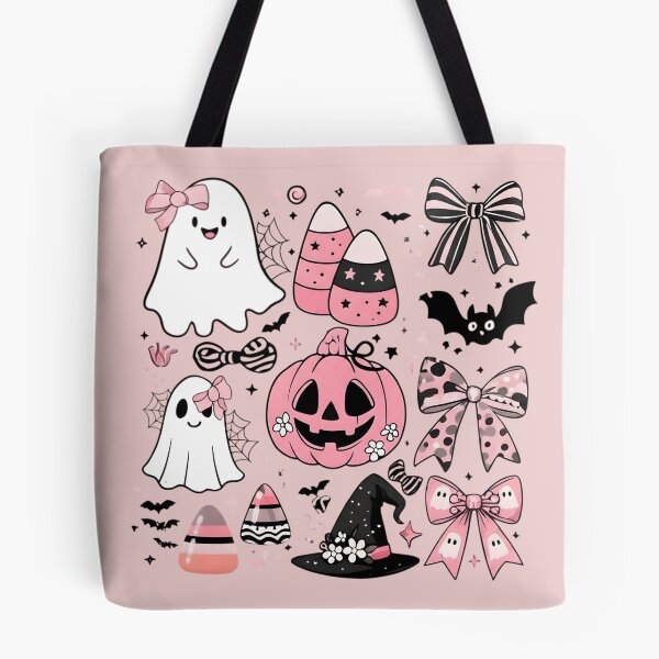 Item preview, Spooky Cute Pastel Pink Halloween Bows & Ghost Girl | Coquette Aesthetic designed and sold by petpuppymania.