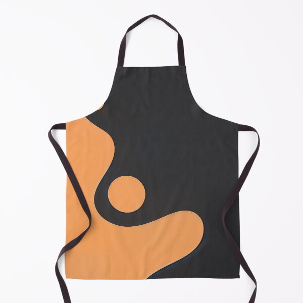 Item preview, Abstract Orange and Black Minimalist Blob Art designed and sold by Kruti Collection.