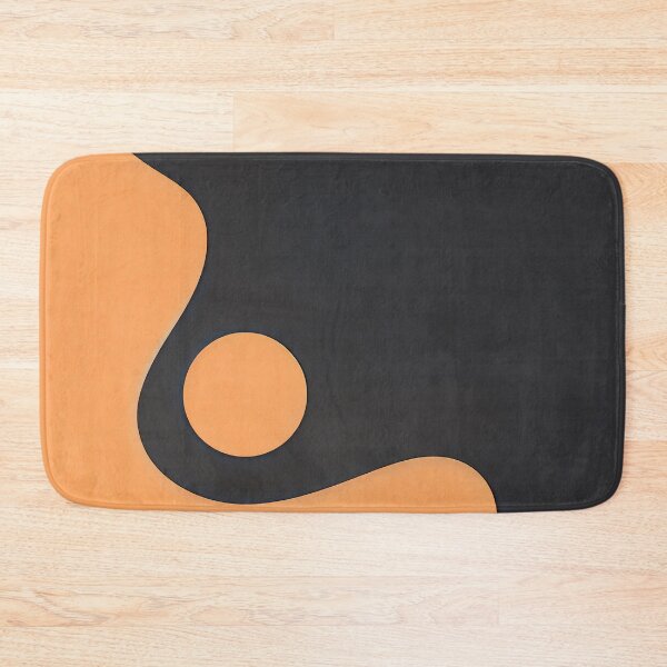 Item preview, Abstract Orange and Black Minimalist Blob Art designed and sold by Kruti Collection.