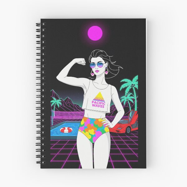 Item preview, Pacific Waves – Synth Pool Power 80s Patrick Nagel designed and sold by di-age7.
