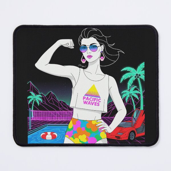 Item preview, Pacific Waves – Synth Pool Power 80s Patrick Nagel designed and sold by di-age7.
