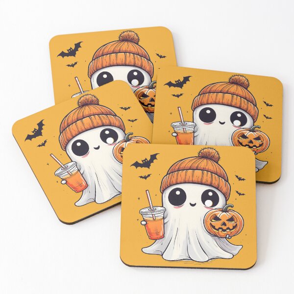Item preview, Spooky Cute Ghost Girl | Halloween Pumpkin Latte Beanie Fall Graphic | Cozy Autumn Apparel Gift designed and sold by petpuppymania.