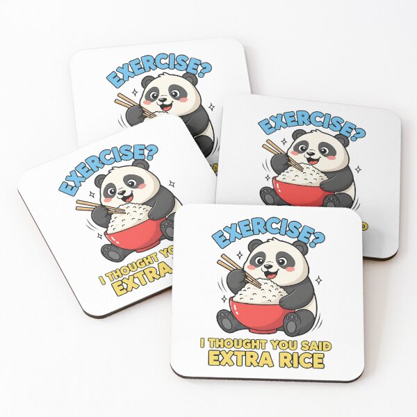 Item preview, Exercise I Thought You Said Extra Rice - Funny Panda designed and sold by Joyful-Park.