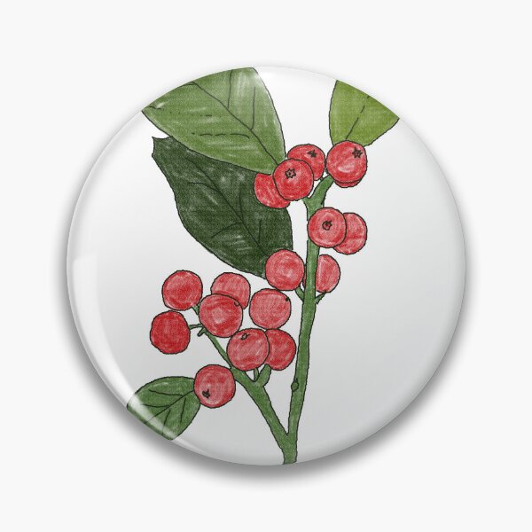 Item preview, Hand-Drawn Christmas Berries  designed and sold by SugarCore.