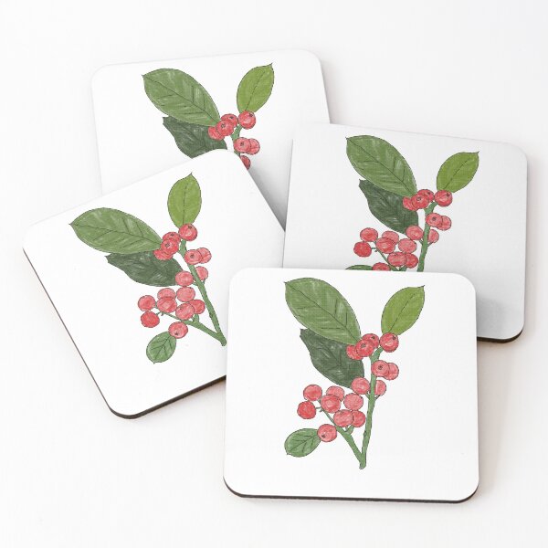 Item preview, Hand-Drawn Christmas Berries  designed and sold by SugarCore.