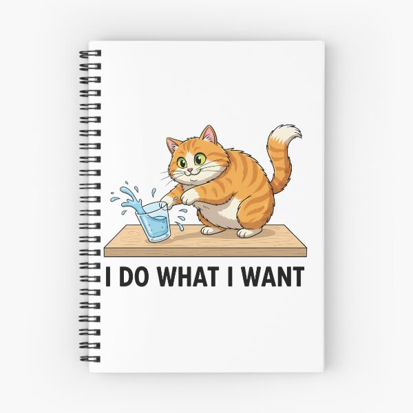 Item preview, Funny Cat Pushing Glass I Do What I Want designed and sold by GizmoDesign.
