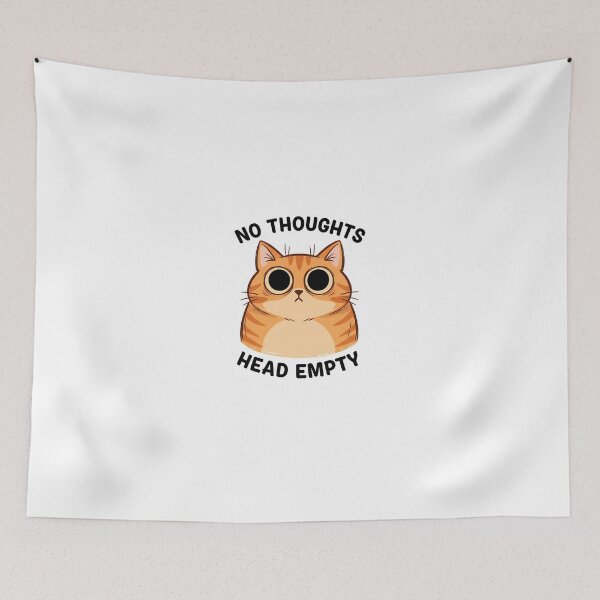 Item preview, Orange Cat No Thoughts Head Empty Meme designed and sold by GizmoDesign.