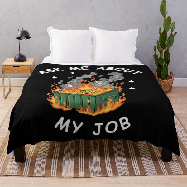 Item preview, Ask Me About My Job Dumpster Fire Funny Work designed and sold by Mason-Pride.