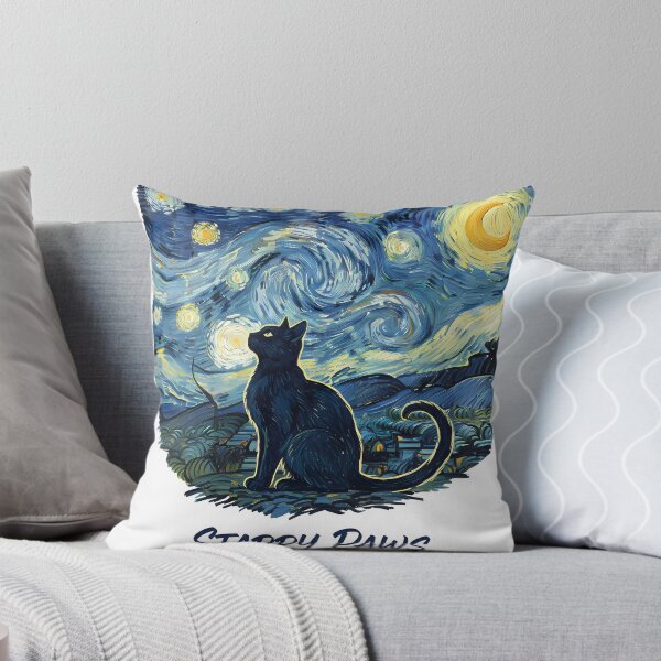 Item preview, Starry Paws Cat Van Gogh Starry Night Art designed and sold by GizmoDesign.