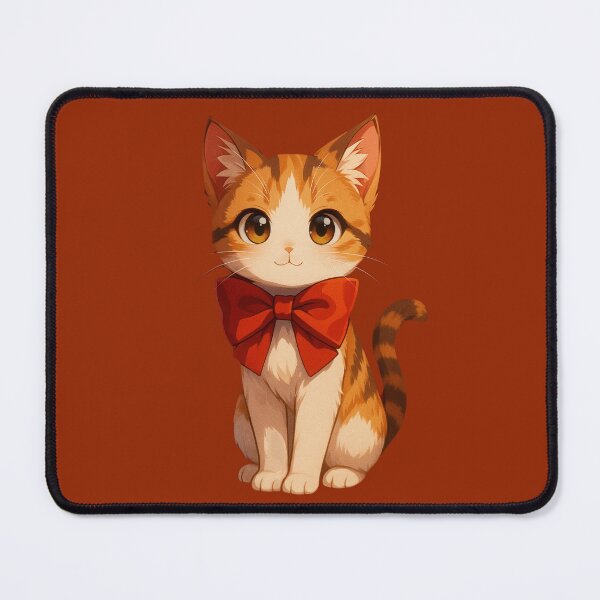 Item preview, Cute Anime Cat with Red Bow ?? designed and sold by Tik Logy.