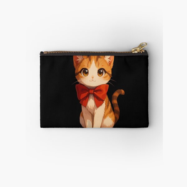 Item preview, Cute Anime Cat with Red Bow ?? designed and sold by Tik Logy.