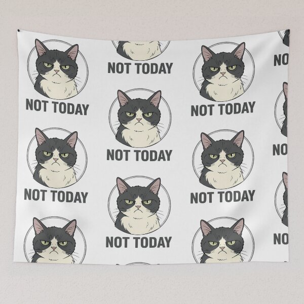 Item preview, Not Today Grumpy Cat Introvert Mood Shirt designed and sold by GizmoDesign.