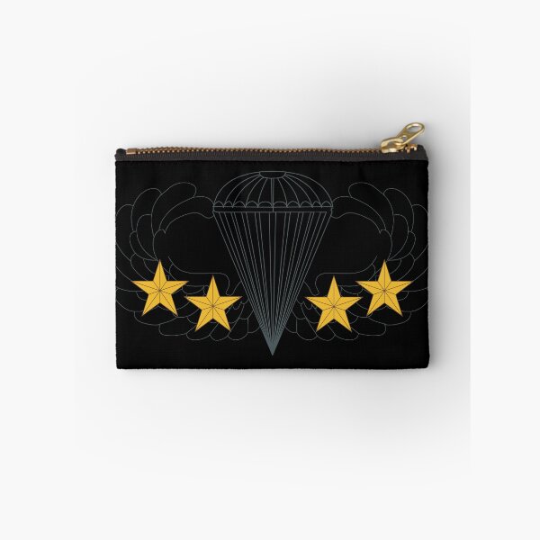 Item preview, Badge - Army - Parachutist - Basic - 4 Combat Star - Black - Metal - 1 X 300 designed and sold by Military Insignia Products.