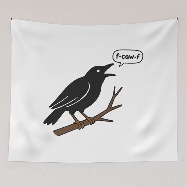 Item preview, F-Caw-F Cuervo Juego de palabras Divertido Cuervo Actitud Vintage FcawF designed and sold by Mason-Pride.