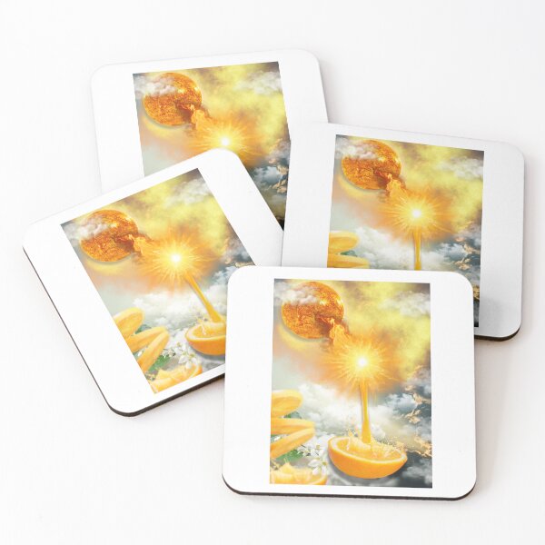Item preview, Cosmic Orange Explosion | Surreal Cosmic Collage designed and sold by GlauciaSouEu.