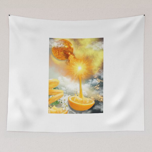 Item preview, Cosmic Orange Explosion | Surreal Cosmic Collage designed and sold by GlauciaSouEu.