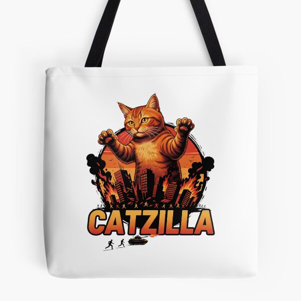 Item preview, Catzilla Giant Cat Godzilla Parody Retro Japanese designed and sold by GizmoDesign.