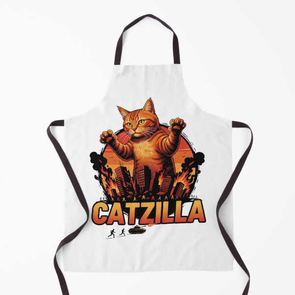 Item preview, Catzilla Giant Cat Godzilla Parody Retro Japanese designed and sold by GizmoDesign.