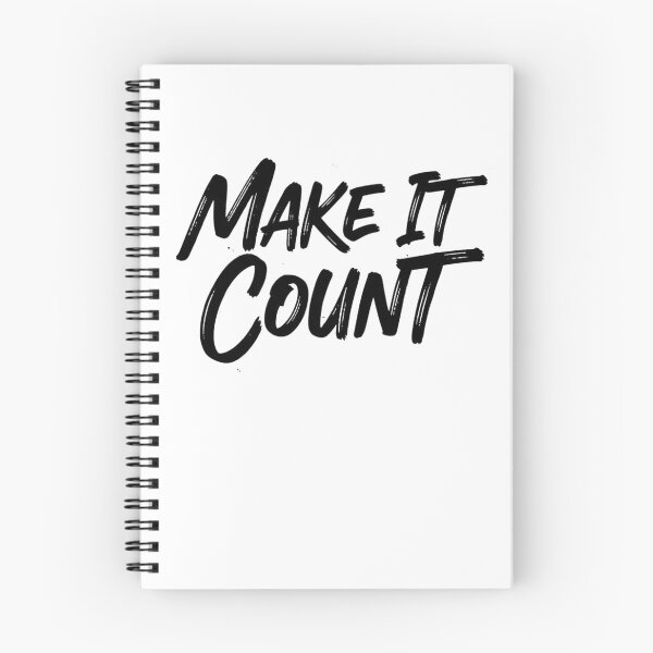 Item preview, Make It Count – Bold Brush Script Streetwear Quote | Motivational Typography designed and sold by Happyfreedom.